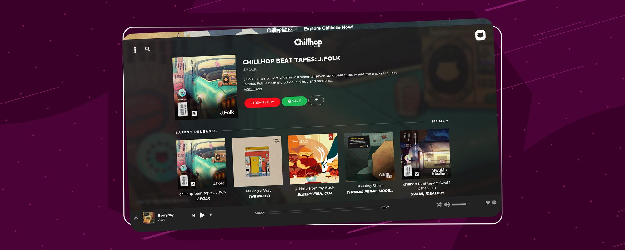 The Chillhop Music homepage