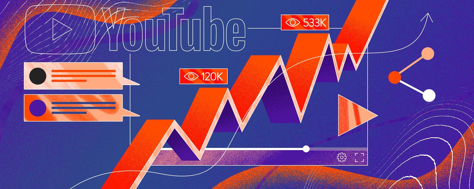 Illustration of YouTube Analytics.