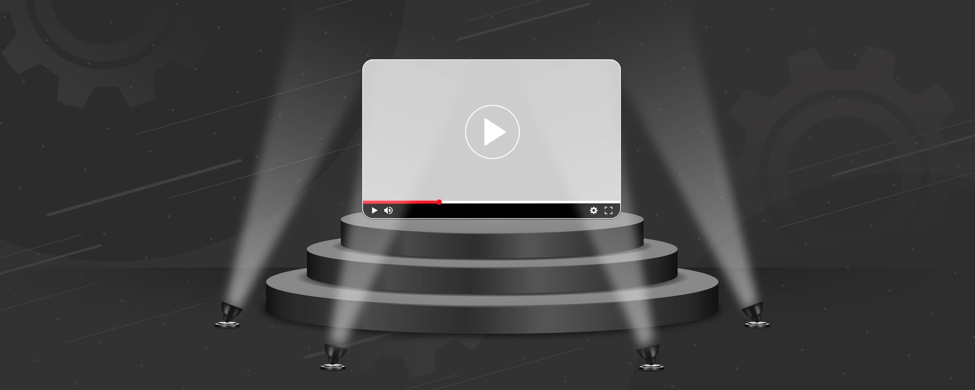 Image of a YouTube video on a stage, illustrating how the algorithm can showcase your content.