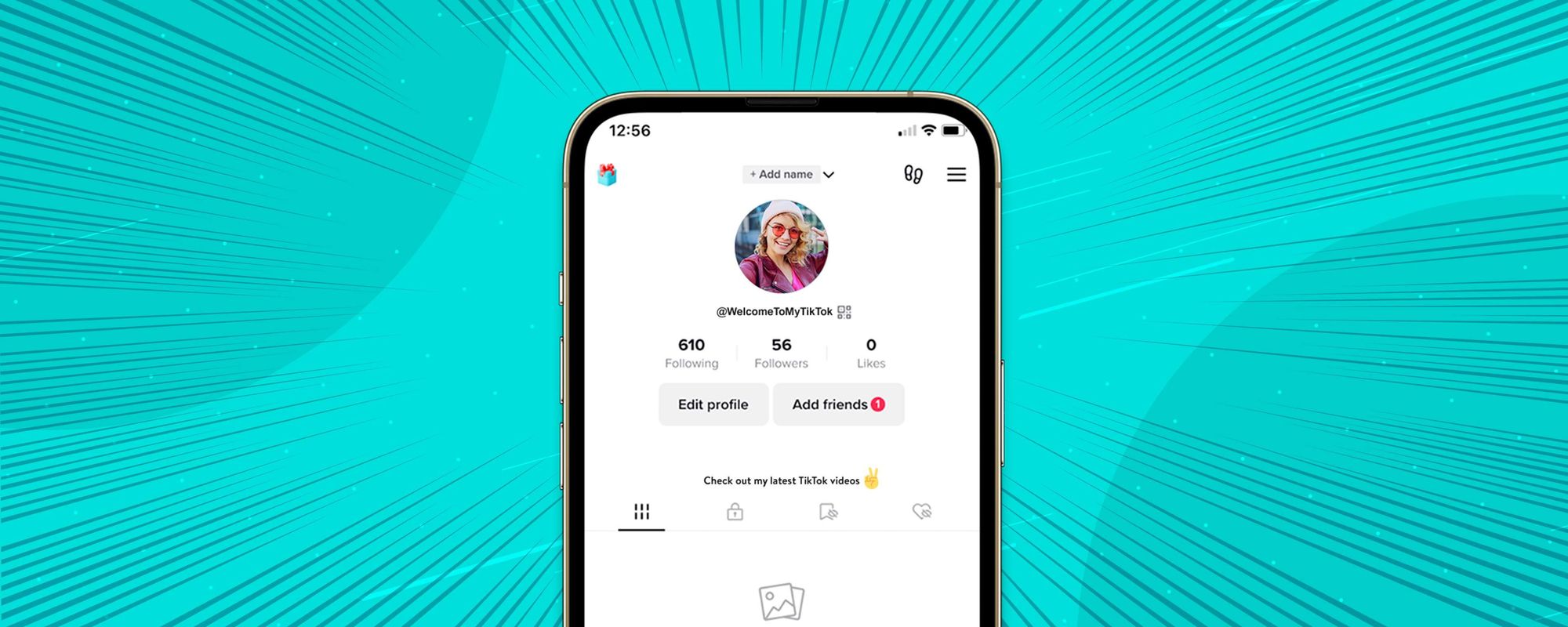 Image of a phone display showing how a creator can make a TikTok account.