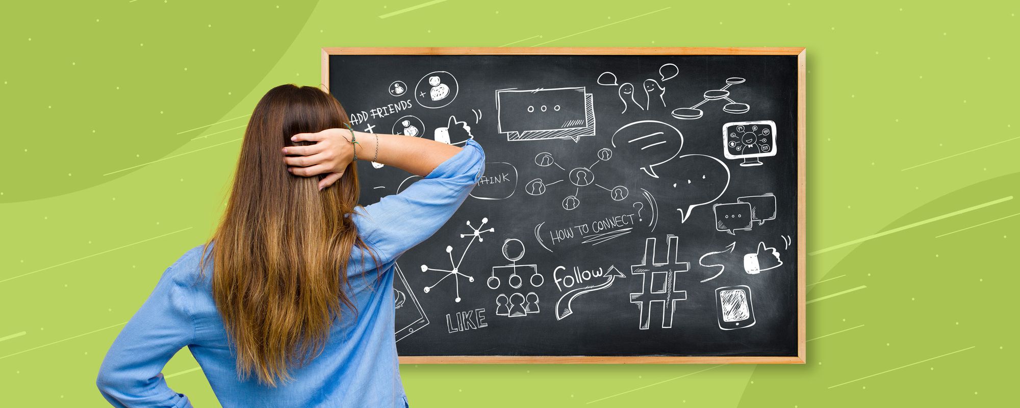Creator plotting out on a chalkboard how to get to 1,000 TikTok followers.