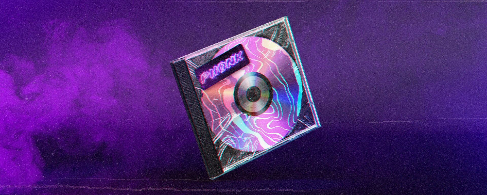 Image of a CD containing phonk music styled in the phonk aesthetic.