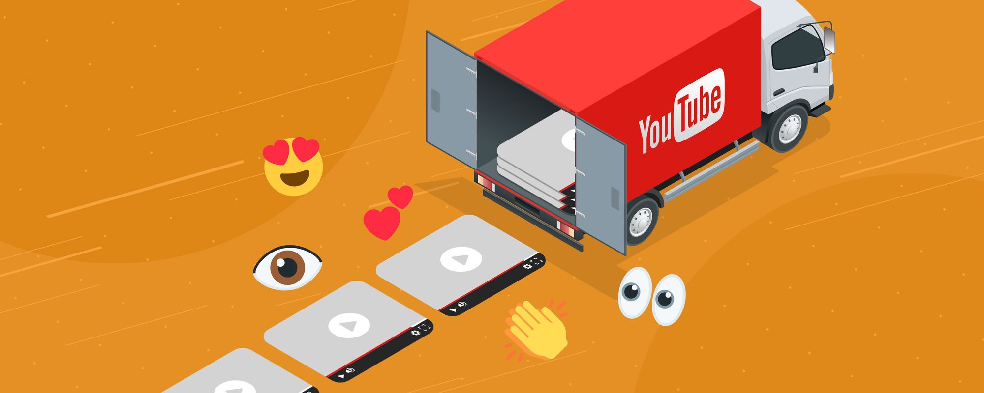 Image showing a YouTube-branded truck to visualise how YouTube serves impressions.