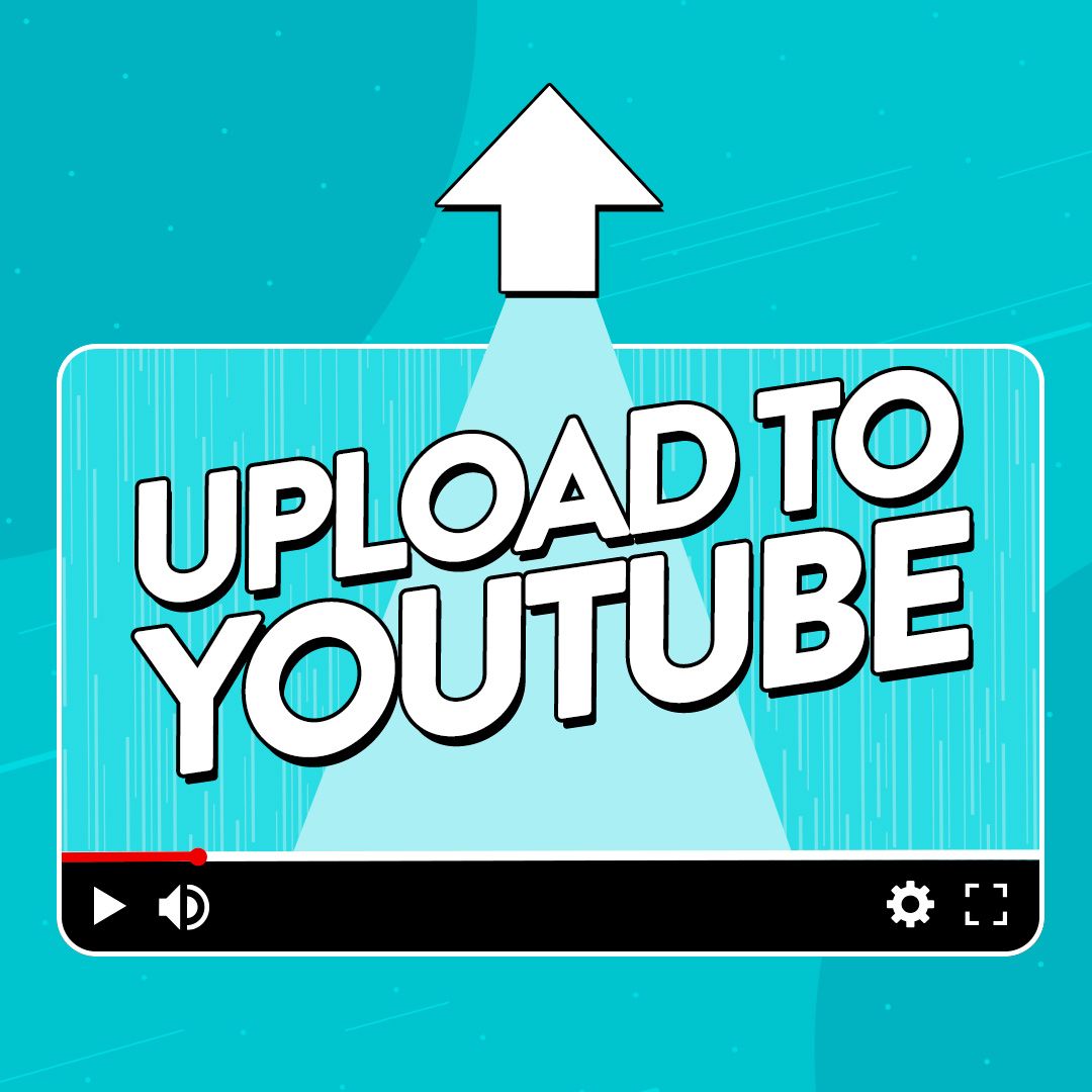 Illustration of a video being uploaded to YouTube.