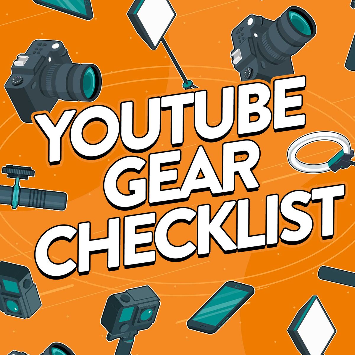 Illustration of different types of YouTube gear.