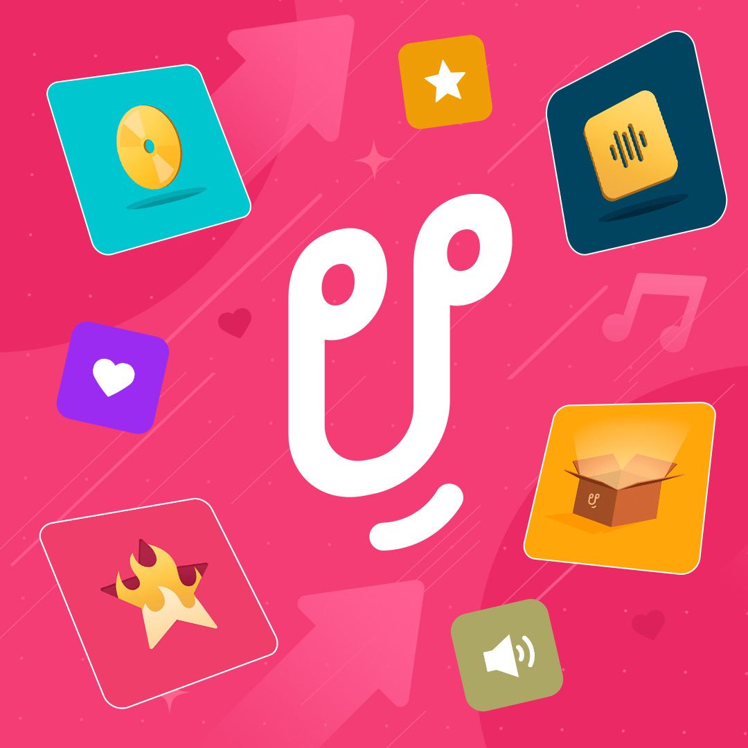 Illustration of Uppbeat's music platform for creators.