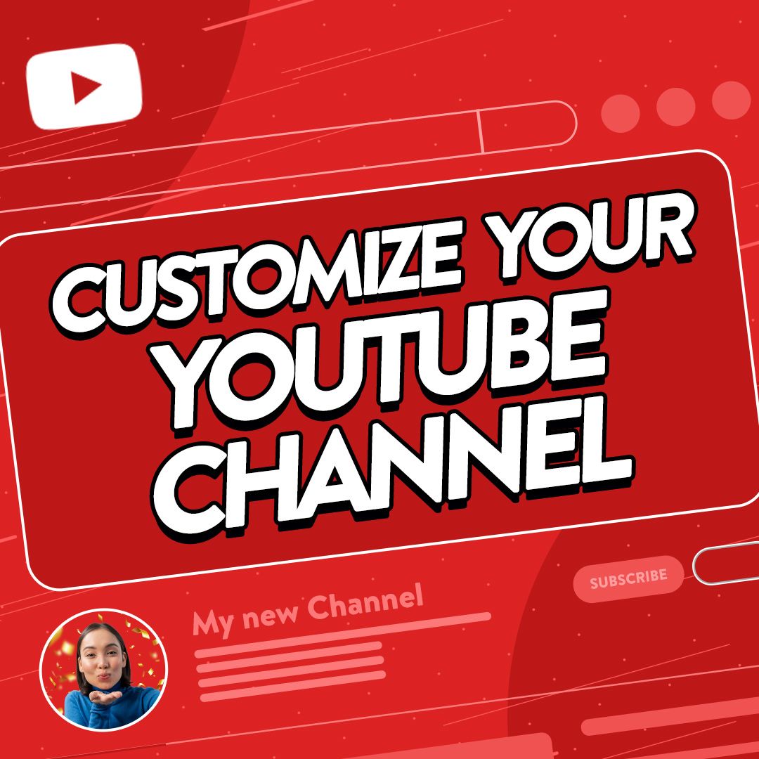Stylized illustration of a YouTube channel that has been customized.