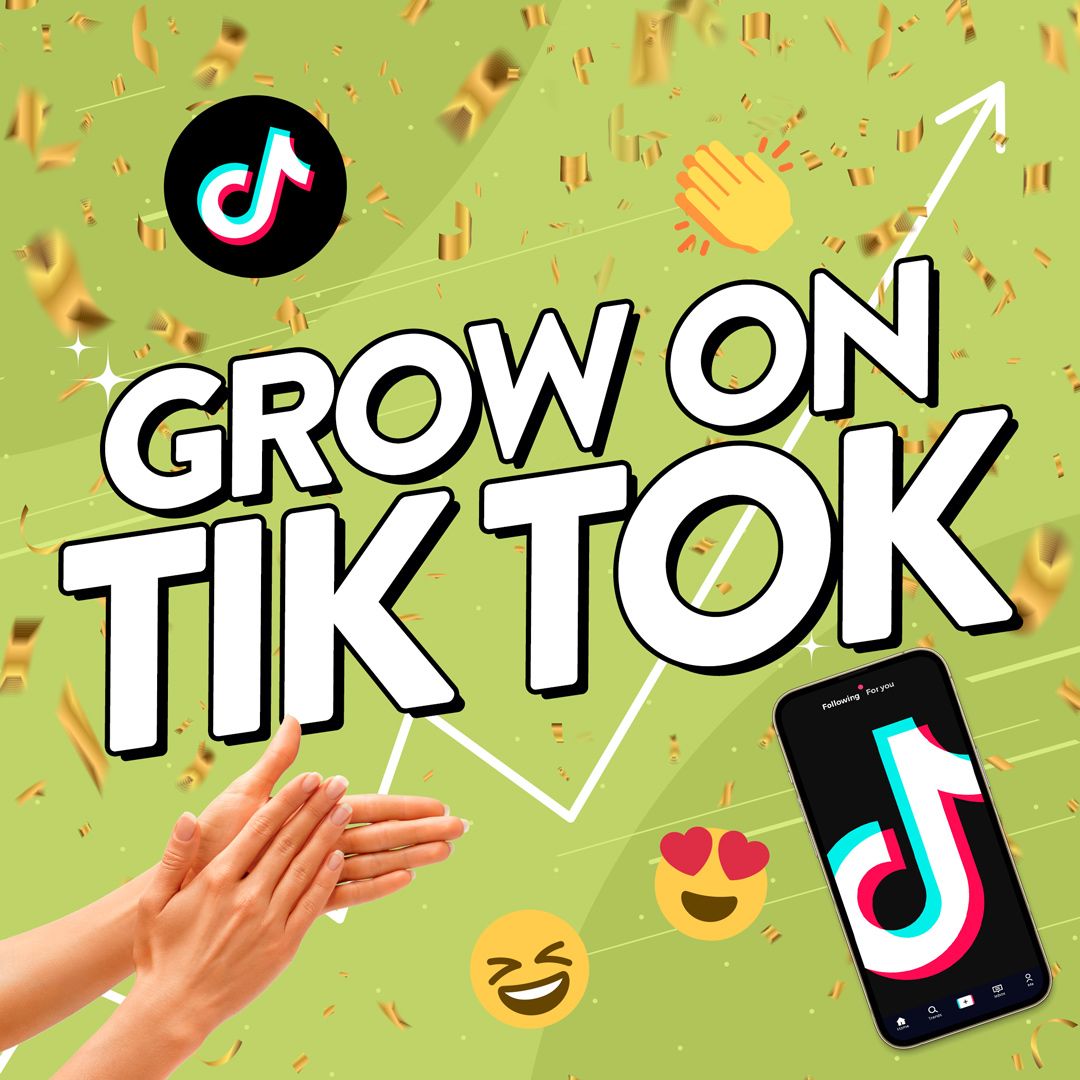 Illustration of a creator celebrating getting more TikTok followers.