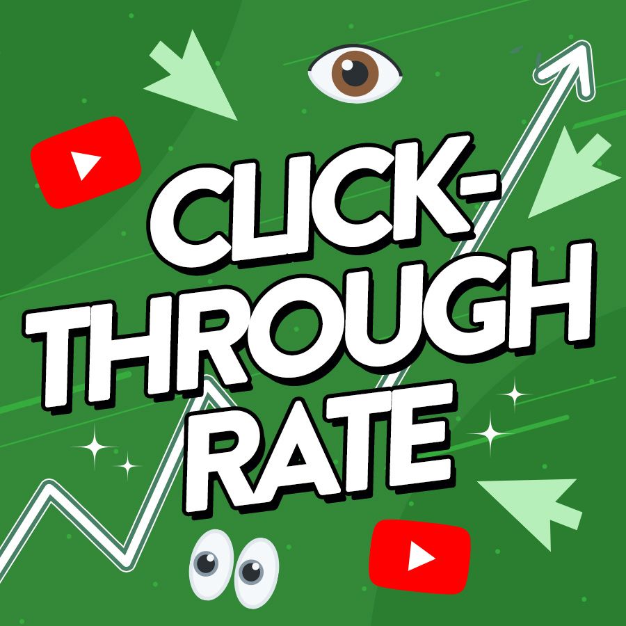 Illustration representing clicks on YouTube to accompany article explain YouTube click-through rate.