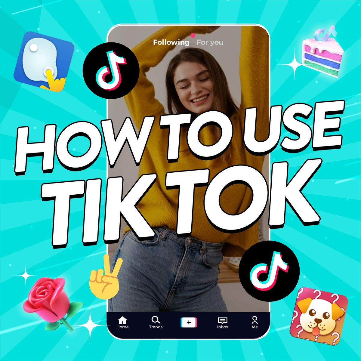Image of a TikToker in an illustration to accompany article on how to use TikTok.